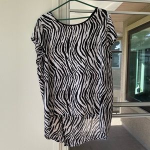Zebra print tunic